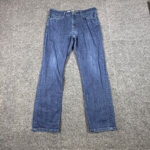 Flag & Anthem Nashville Straight Jeans Bennington Wash Mens 35x32 Blue FA16DN007